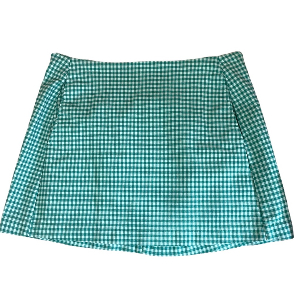 Green Gingham Skirt